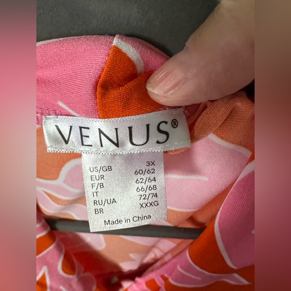 Venus Floral Wrap Top - Orange and Pink - Picture 4 of 5